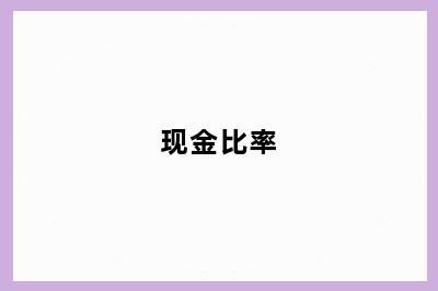 现金比率