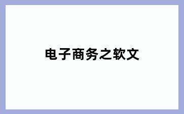电子商务之软文