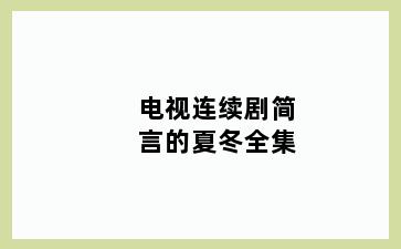 电视连续剧简言的夏冬全集