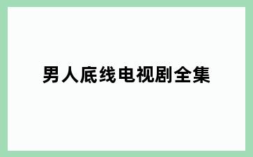 男人底线电视剧全集