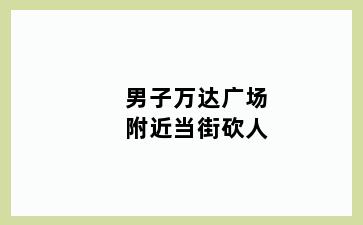男子万达广场附近当街砍人