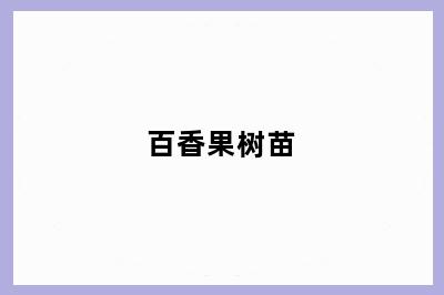 百香果树苗