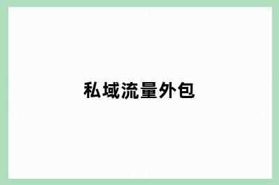 私域流量外包