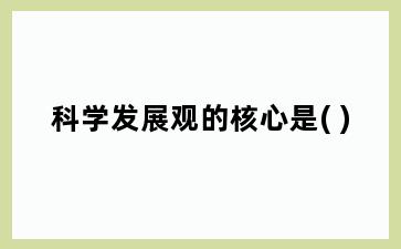 科学发展观的核心是( )