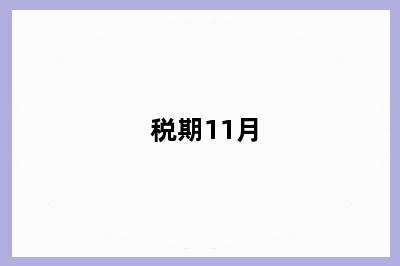 税期11月