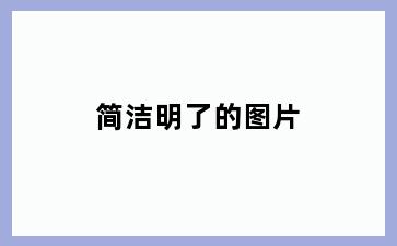 简洁明了的图片