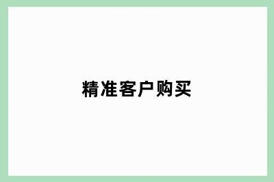 精准客户购买