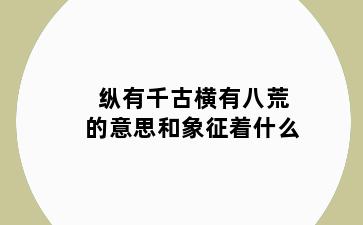 纵有千古横有八荒的意思和象征着什么