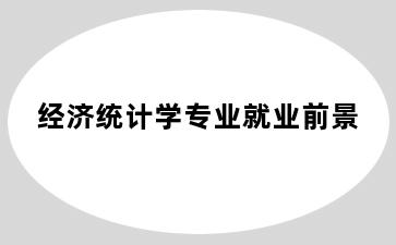 经济统计学专业就业前景