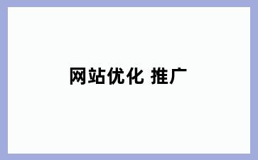 网站优化 推广