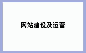 网站建设及运营