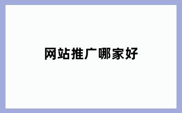网站推广哪家好