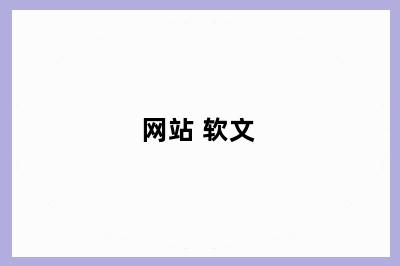 网站 软文