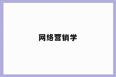 网络营销学