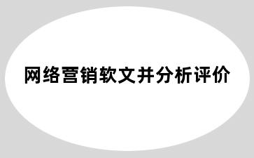 网络营销软文并分析评价