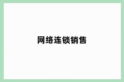 网络连锁销售