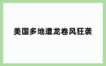 美国多地遭龙卷风狂袭