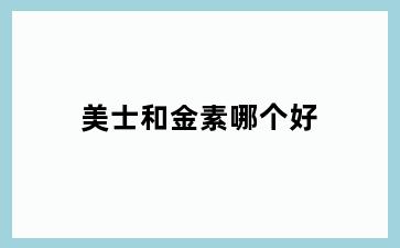 美士和金素哪个好