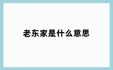 老东家是什么意思