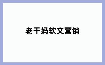 老干妈软文营销