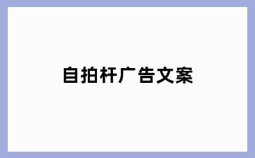 自拍杆广告文案