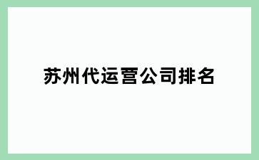 广陈镇代运营公司排名