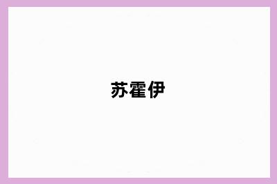 苏霍伊