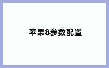 苹果8参数配置