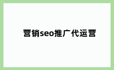 营销seo推广代运营