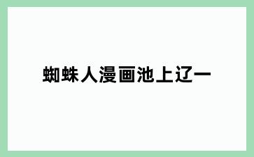 蜘蛛人漫画池上辽一