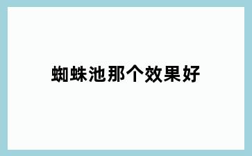 蜘蛛池那个效果好