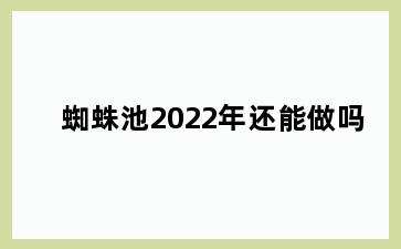 蜘蛛池2022年还能做吗