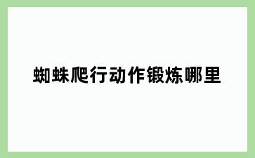 蜘蛛爬行动作锻炼哪里