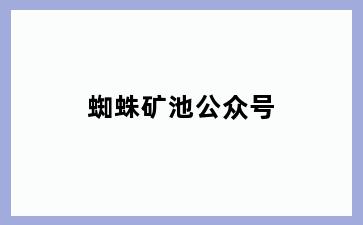 蜘蛛矿池公众号