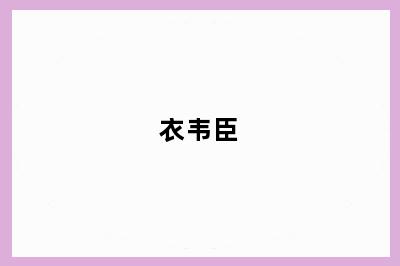 衣韦臣