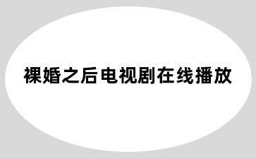 裸婚之后电视剧在线播放