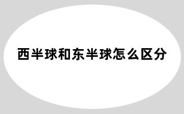 西半球和东半球怎么区分