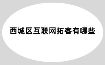 西城区互联网拓客有哪些
