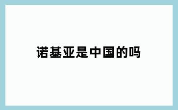 诺基亚是中国的吗