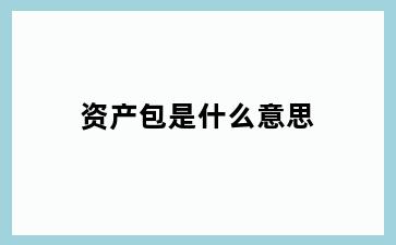 资产包是什么意思