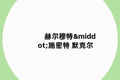 赫尔穆特·施密特 默克尔