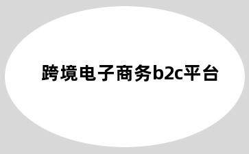 跨境电子商务b2c平台