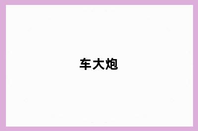 车大炮