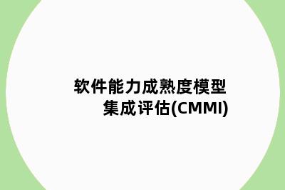 软件能力成熟度模型集成评估(CMMI)