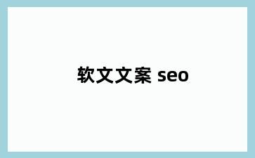 软文文案 seo