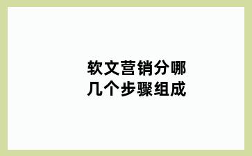 软文营销分哪几个步骤组成