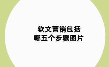 软文营销包括哪五个步骤图片