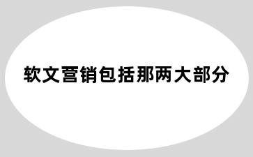 软文营销包括那两大部分