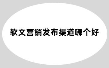 软文营销发布渠道哪个好