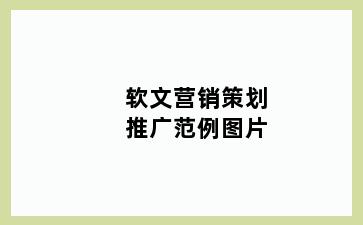 软文营销策划推广范例图片
